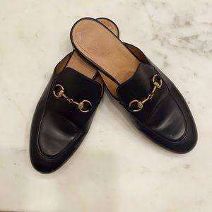 Gucci mules black size 38 1/2